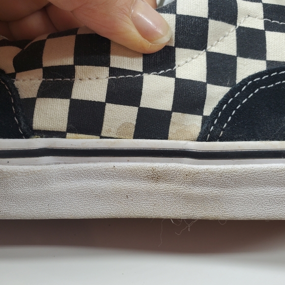 Vans Low Top Old Skool Checkered Black and White Sneakers - Picture 10 of 10